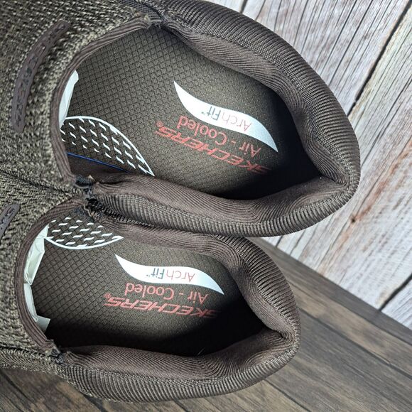 Skechers Motley Vaseo Arch Fit Slip On Loafer Men's Sz 13 Brown (VGC) - Picture 7 of 9